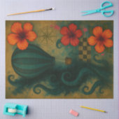 Hibiskus & Heißluftballon & Tentacles Dekoupage Seidenpapier (Basteln)