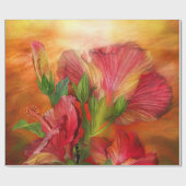 Hibiskus-Himmel-Kunst-Geschenk-Verpackung Geschenkpapier (Flach)