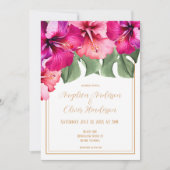 Hibiskus Hochzeit Einladung (Vorderseite)