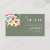 Hibiskus-Hochzeit in Urlaubsort-Abschlusskarte Begleitkarte (Vorderseite)