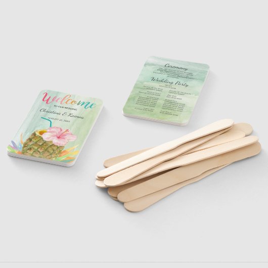 Hibiskus-Hochzeitsfeier für Ananas Fächer (Non-assembled)