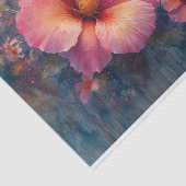 Hibiskus in rustikaler Umgebung Wasserfarbe Seidenpapier (Ausschnitt)