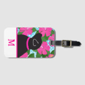 Hibiskus Island Black Dog Gepäckmarke Gepäckanhänger (Vorderseite (Horizontal))