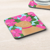 Hibiskus Island Yellow Dog Untersetzer Set (Linke Seite)
