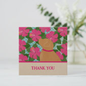 Hibiskus Island Yellow Dog Vielen Dank Karten (Stehend Vorderseite)