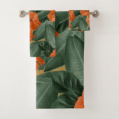 Hibiskus Jungle Blätter Dream #3 #tropical #decor Badhandtuch Set (Insitu)