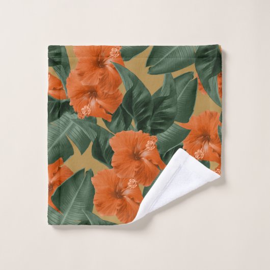 Hibiskus Jungle Blätter Dream #3 #tropical #decor Badhandtuch Set (Waschlappen)