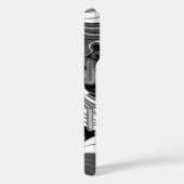 Hibiskus Jungle Hawaiian Black and Gray Case-Mate iPhone Hülle (Rückseite / Rechts)