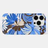 Hibiskus Jungle Hawaiian Blue und Brown Case-Mate iPhone Hülle (Rückseite (Horizontal))