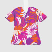Hibiskus Jungle Hawaiian Tropical Aloha Shirt Ornament (Rückseite)