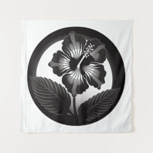 Hibiskus Kamon Design Wandteppich