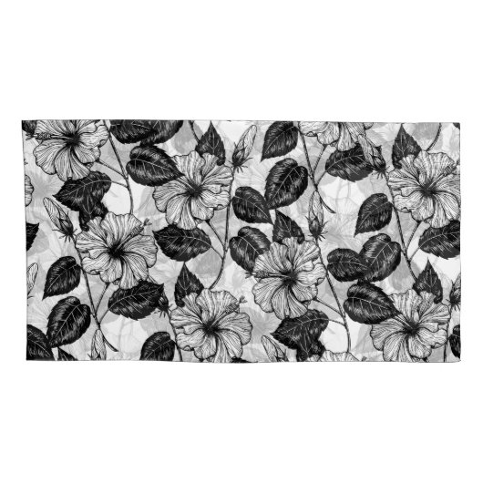 Hibiskus Kissenbezug (Rückseite-Rechts)