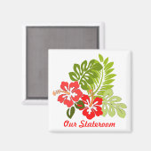 Hibiskus Kleiner Stateroom Türmagnet Magnet (Vorderseite/Rückseite)