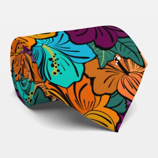 Hibiskus Krawatte (Gerollt)