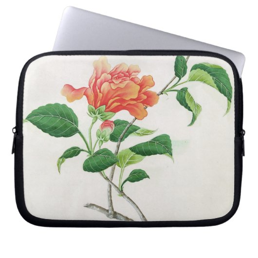 Hibiskus Laptopschutzhülle (Vorderseite)
