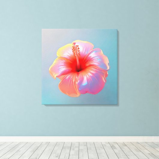 Hibiskus Leinwand Print (Insitu (Holzboden))