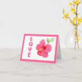 Hibiskus Liebe Anpassbare Grußkarte Karte (Gelbe Blume)