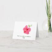 Hibiskus Liebe Anpassbare Grußkarte Karte (Rückseite)