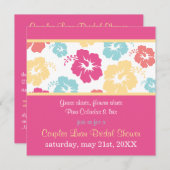 Hibiskus Luau Bridal Dusche Einladung (Vorne/Hinten)