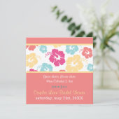 Hibiskus Luau Bridal Dusche Einladung (Stehend Vorderseite)