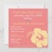 Hibiskus Luau Bridal Dusche Einladung (Rückseite)