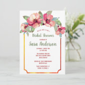 Hibiskus Luau Party Brautparty Einladung (Stehend Vorderseite)