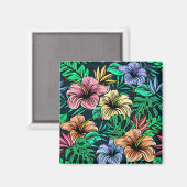 Hibiskus Magnet (Vorderseite/Rückseite)