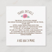 Hibiskus Maui Wedding Begleitkarte (Vorderseite)