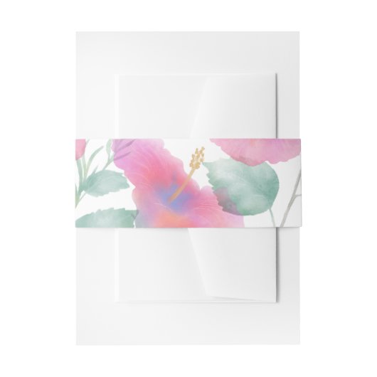 Hibiskus Maui Wedding Einladungsbanderole (Vorderseite Beispiel)