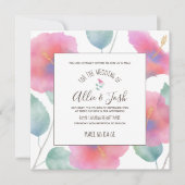 Hibiskus Maui Wedding Square Einladung (Vorderseite)