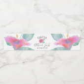 Hibiskus Maui Wedding Wasserflaschenetikett (Einzelnes Label)