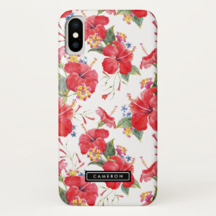 Hibiskus mit Wasserfarbe und Lantana-Muster Case-Mate iPhone Hülle