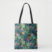 Hibiskus Monstera Dschungel Tasche (Vorderseite)