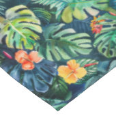 Hibiskus Monstera Dschungel Tischdecke (Schrägansicht)