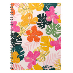 Hibiskus & Monstera: Tropische Lebenskraft Notizblock