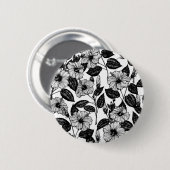 Hibiskus-Muster Button (Vorne & Hinten)