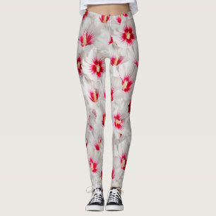 Hibiskus - Muster der chinesischen Rose Blume Leggings