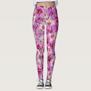 Hibiskus - Muster der chinesischen Rose Blume Leggings