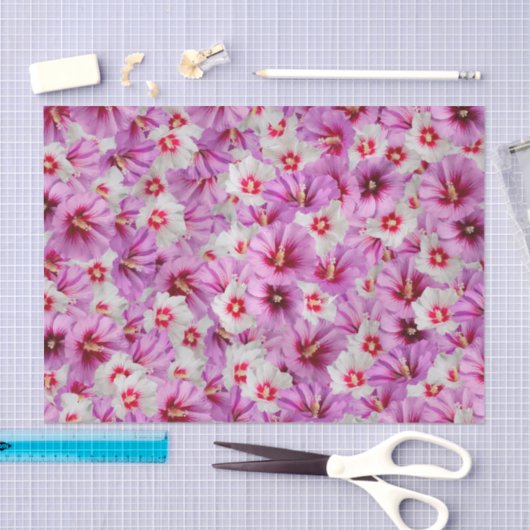 Hibiskus - Muster der chinesischen Rose Blume Seidenpapier (Handwerk)