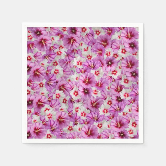 Hibiskus - Muster der chinesischen Rose Blume Serviette (Vorderseite)