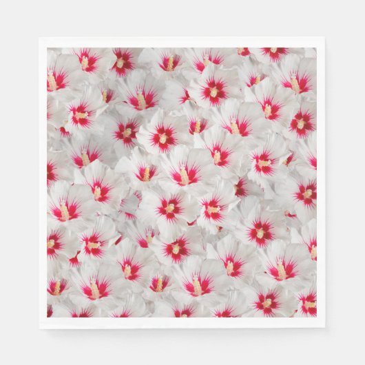 Hibiskus - Muster der chinesischen Rose Blume Serviette (Vorderseite)