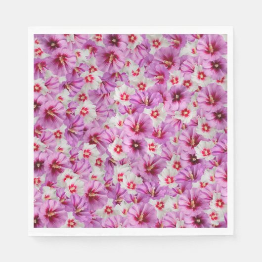 Hibiskus - Muster der chinesischen Rose Blume Serviette (Vorderseite)