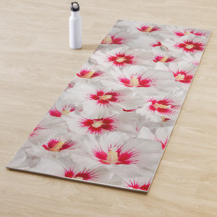 Hibiskus - Muster der chinesischen Rose Blume Yogamatte