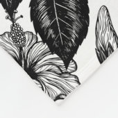 Hibiskus-Muster Fleecedecke (Ecke)