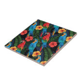 Hibiskus-Muster Fliese (Seite)