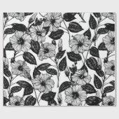 Hibiskus-Muster Geschenkpapier (Flach)