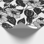 Hibiskus-Muster Geschenkpapier (Ecke)