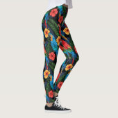 Hibiskus-Muster Leggings (Rechts)
