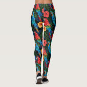 Hibiskus-Muster Leggings (Rückseite)