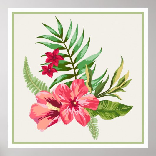 Hibiskus Native Hawaiian Blume Poster (Vorne)